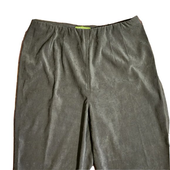 SIGRID OLSEN Solid All Tan Brown Suede Side Zip Zipper Pants Womens Size 14 - Picture 2 of 6